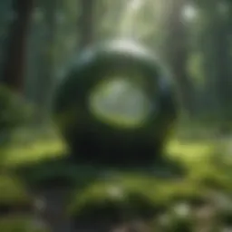 A lush green landscape symbolizing environmental sustainability