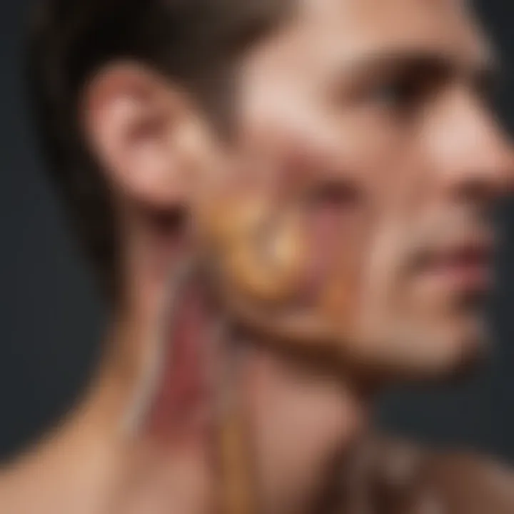 Diagram illustrating symptoms associated with Arnold Chiari Malformation