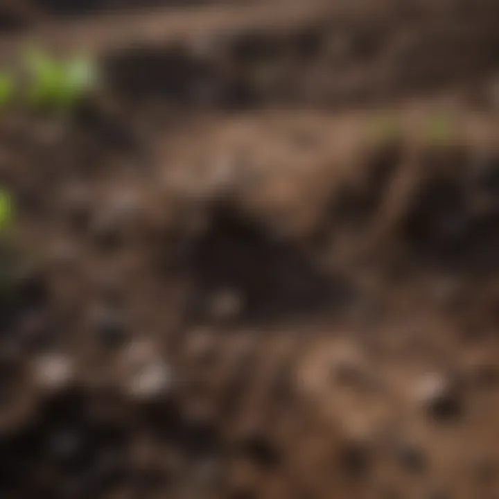 Healthy soil contrasted with degraded soil profile