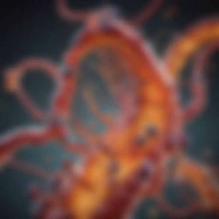 Illustration of enzyme interactions in digestion