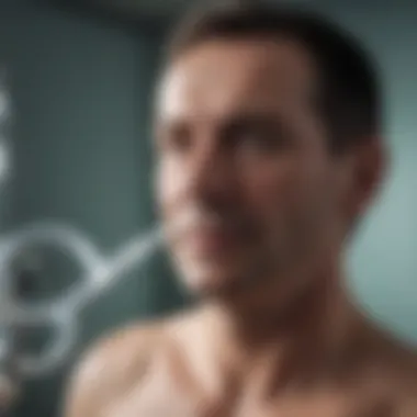 Oxygen Therapy Administration in COPD Patient receiving oxygen therapy in a clinical setting