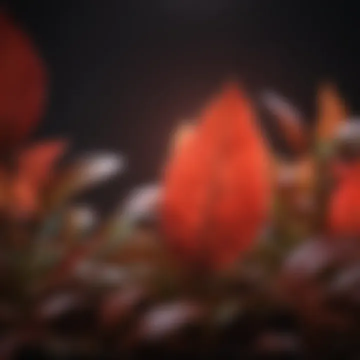 Photosynthesis process enhanced by red light