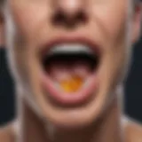 Illustration of throat lozenges with lidocaine highlighting their medicinal properties