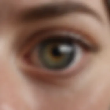 Visual Representation of an Eye Scratch Illustration of an eye with a visible scratch
