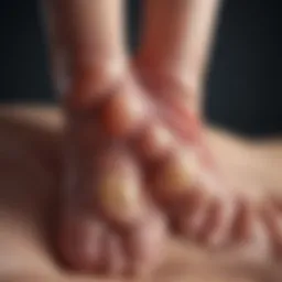 Close-up of diabetic foot with ulceration