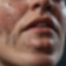 Close-up of dermatitis skin condition