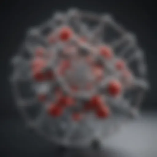 Molecular structure of ferritin showcasing its iron storage capabilities