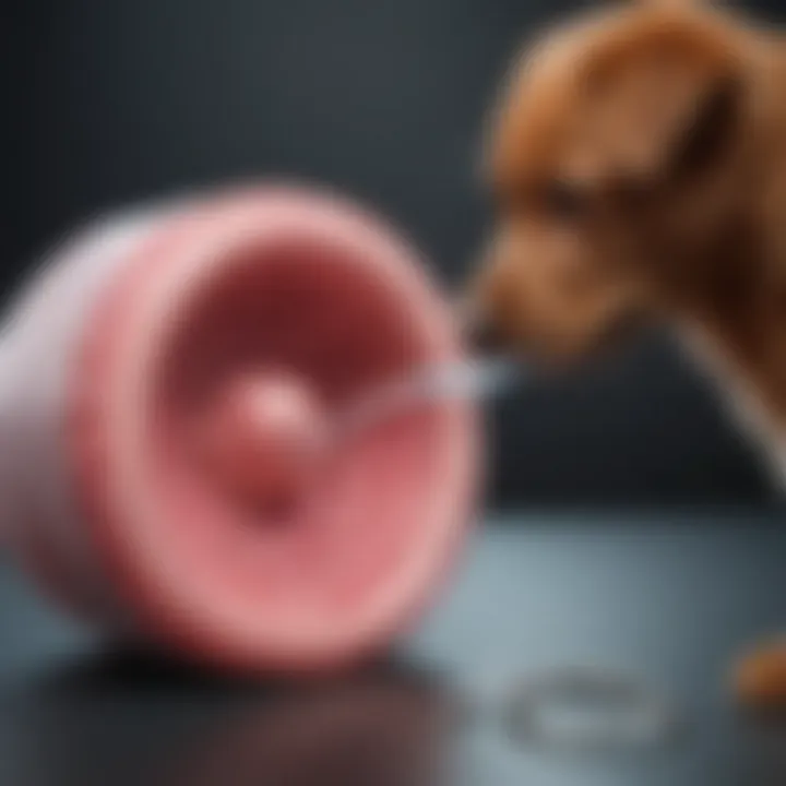 Visual representation of veterinary diagnostic procedures for gastric torsion