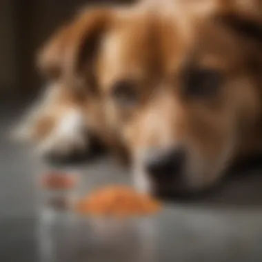 Graphic illustrating preventive measures for gastric torsion in dogs