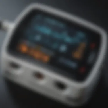 Pulse oximeter displaying oxygen saturation levels