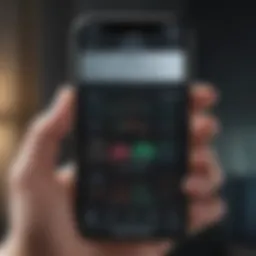 Visual interface of an iOS hearing test application