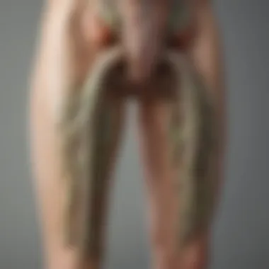 Lymphatic System and Edema An anatomical diagram showing the lymphatic system of the left leg
