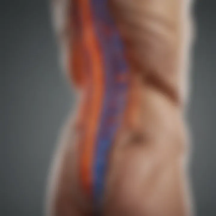 Diagram illustrating back pain and its connection to sclerosis