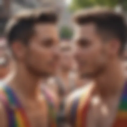 A vibrant pride parade showcasing unity and diversity.