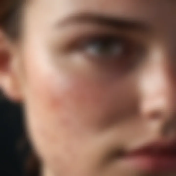 Illustration of acne formation process