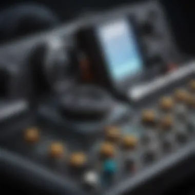 Close-up of terahertz spectrum analyzer components