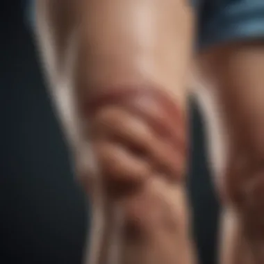 Venous Insufficiency in the Elderly Close-up of swollen leg highlighting venous insufficiency