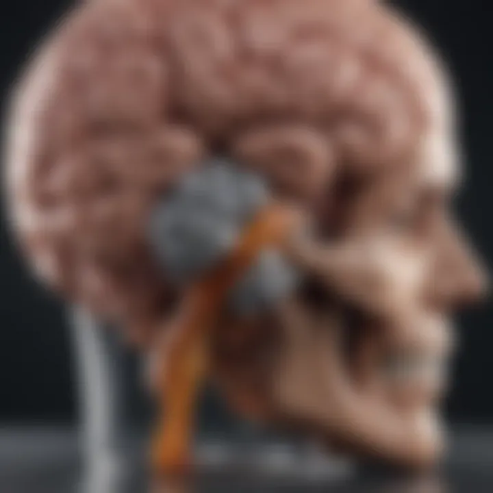Illustration of brain health affected by alcohol