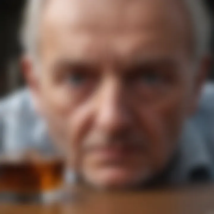Graphical depiction of symptoms related to alcoholic dementia