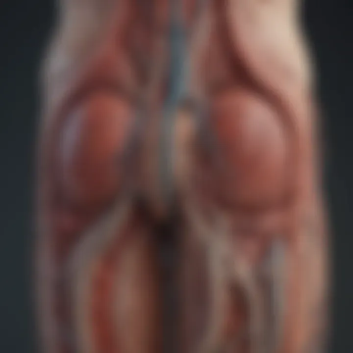 Anatomical diagram of thrombotic veins