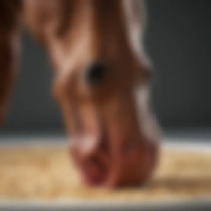 Horse receiving treatment for ulcer management
