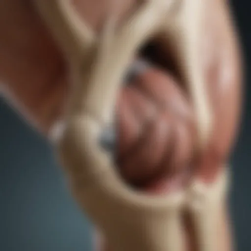Anatomy diagram highlighting the knee joint structure