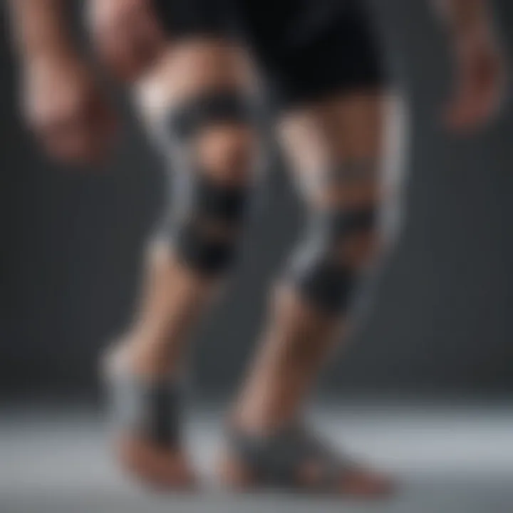 Different types of knee braces displayed