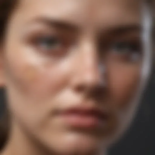 Visual representation of dry skin symptoms